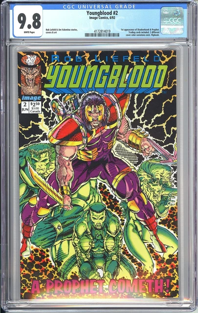 Youngblood 2 CGC 9.8 1992 4172814019 1st Shadowhawk & Prophet Movie Soon Key