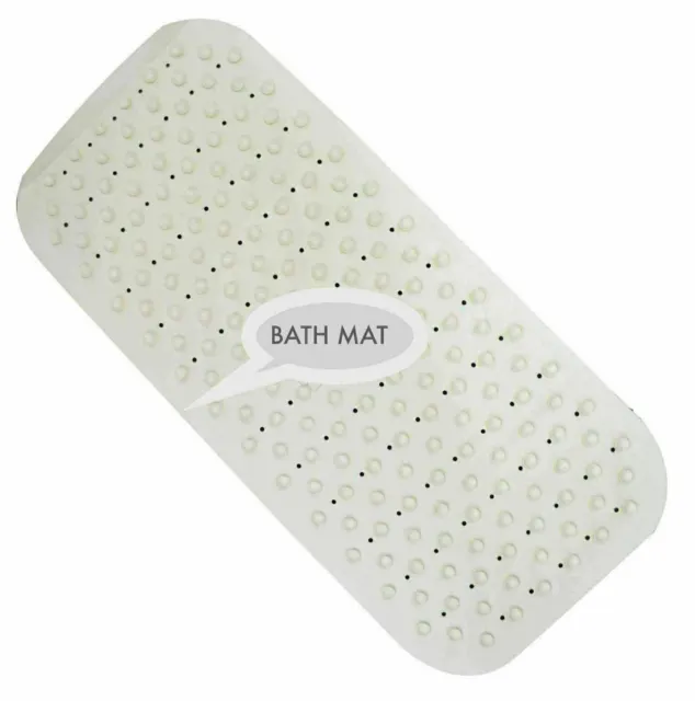 Extra Long Soft Rubber Grip Strong Suction Non-Slip Anti Fall Bath Shower Mat