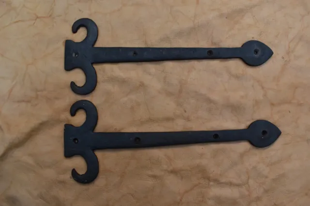 handmade cast iron arrow head barn rusty vintage door gate dummy hinges 2