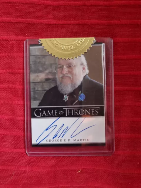 Game of thrones GEORGE RR Martin  Writer GoT AUTOGRAPH mint sealed