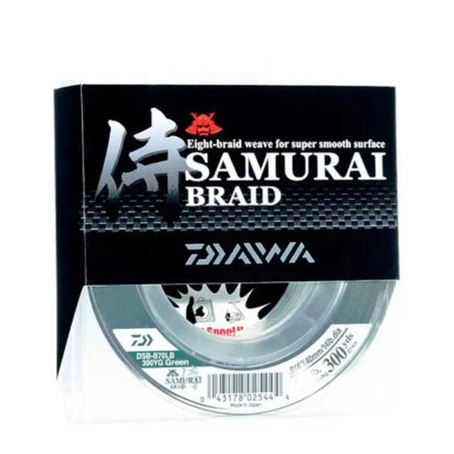 Daiwa Samurai Braided Line 40# Dark Green 300 Yards