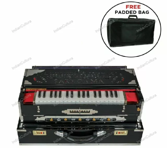 Concert Quality Portable 9Scale Changer Indian Teak Harmonium With Bag