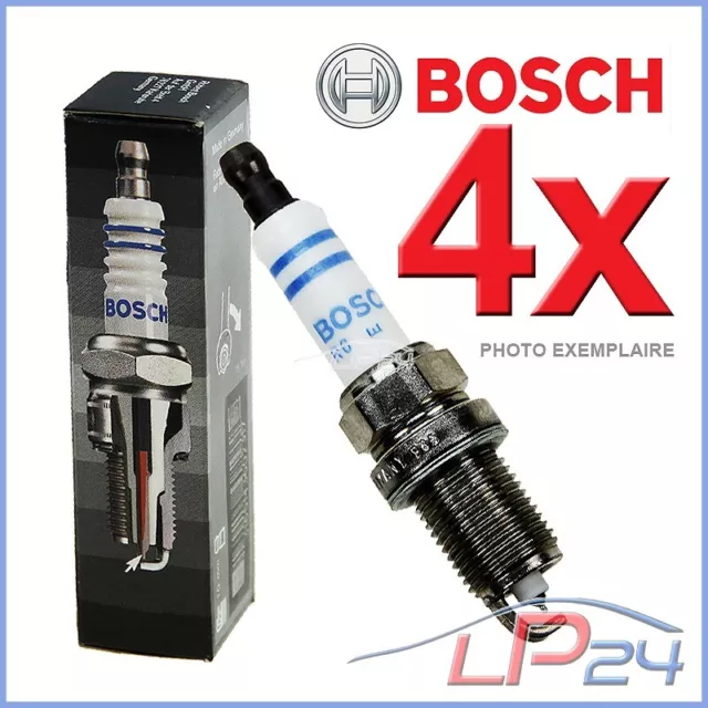 4x BOUGIE D'ALLUMAGE BOSCH PLATIN-IR FR6KI332S POUR MERCEDES CLK C208 A208