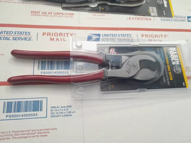 Klein Tools 63050 Cable Cutter Red Pliers Steel Side CUT Wiring Welding 🇺🇸