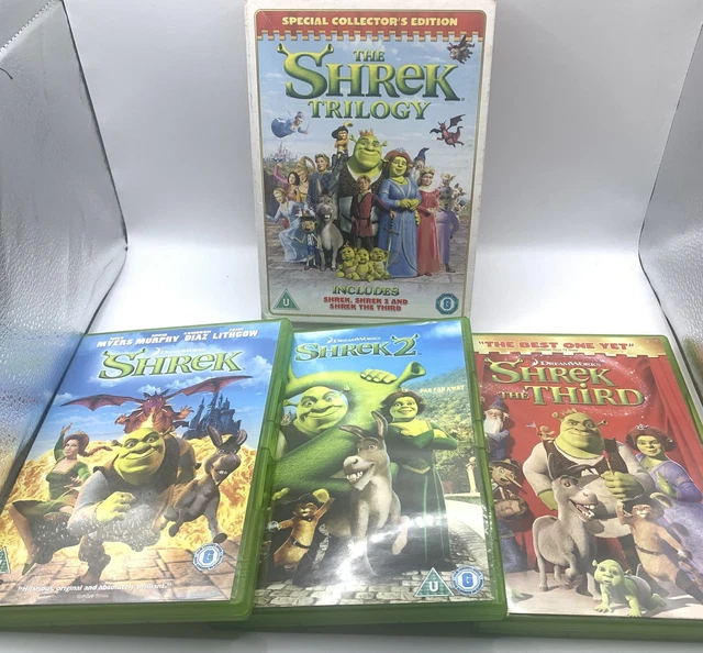 Shrek Collection Boxset THE SHREK TRILOGY Special Collector's Edition 3-Film Dvd Children's Box ...