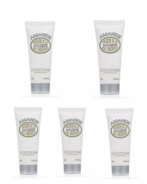 5 X 20ml L’Occitane En Provence Amande Almond Milk Concentrate 100ml total