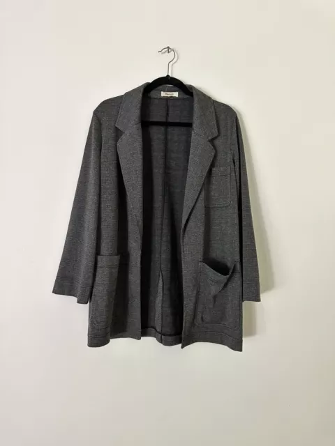 Madewell Size M Oversized Knit Blazer In Glen Plaid Style AD128