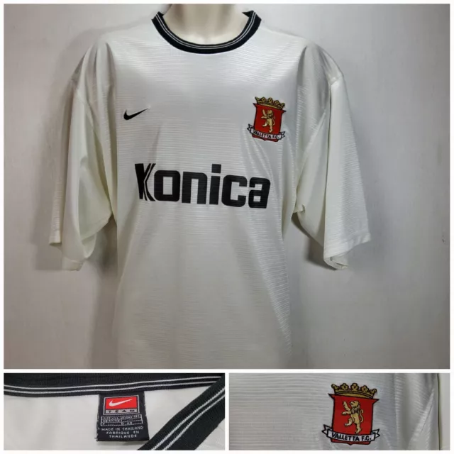 Valletta FC Football Shirt Malta 2000/2001 Home Nike Konica UK Size 2XL
