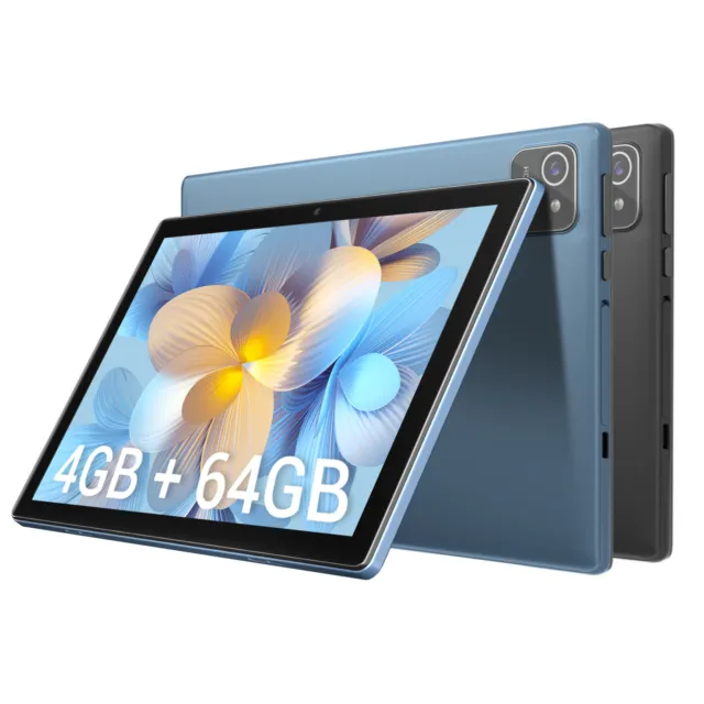 WiFi Tablet 10 Inch 4GB+64GB Android 11 HD 6000mAh Dual Camera PC BT4.2 IPS 2024