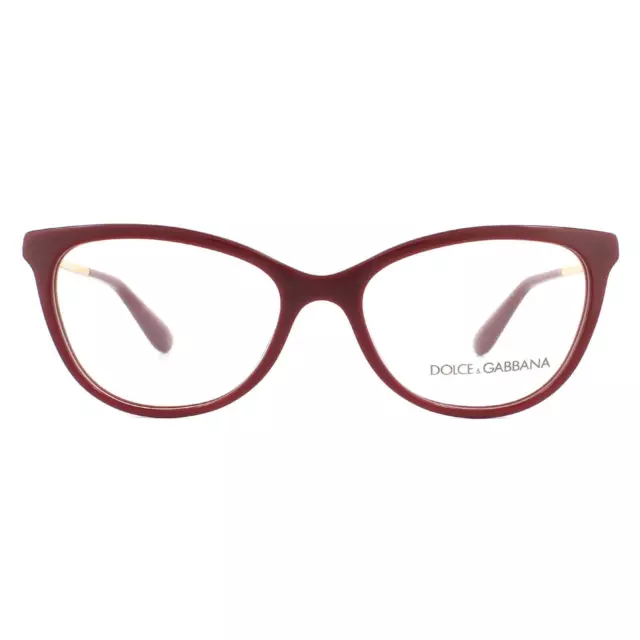 Dolce & Gabbana Lunettes Cadres DG2258 3091 Bordeaux Femme