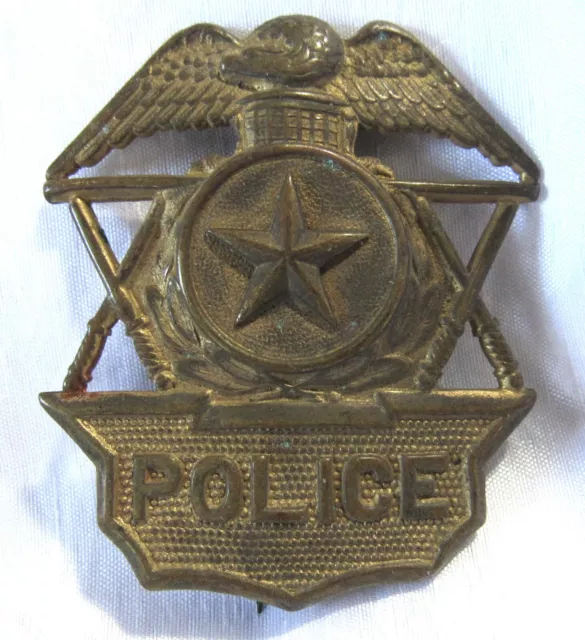 Vintage Obsolete Police Hat Badge