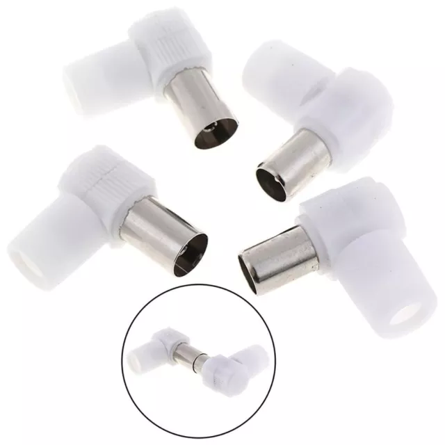 Antennas TV Right Angle Antennas Connectors TV RF Coaxial Male Plugs Adapte