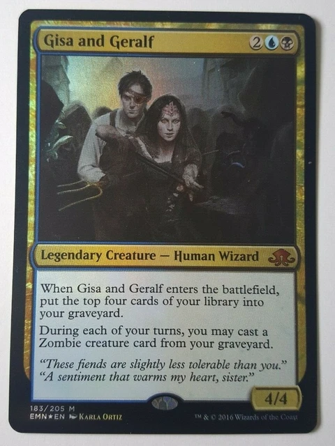 Magic The Gathering Card Gisa And Geralf - Magic: The Gathering Card From  Eldritch Moon Set (Excellent+ Condition) Grief Mtg