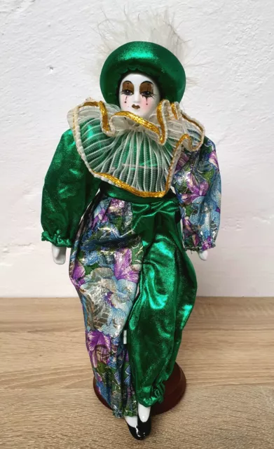 Künstlerpuppe Porzellanpuppe Clown 30 cm Sammler Rarität Vintage