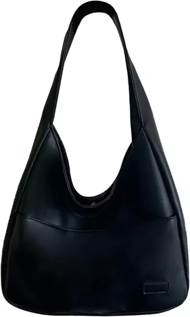 Shoulder Bag Purse Faux Large Brown Black Leather Tote Bag for Women Everyday Ba