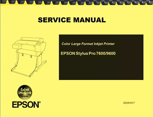 Epson Stylus Pro 7600 9600 Printer REPAIR SERVICE MANUAL