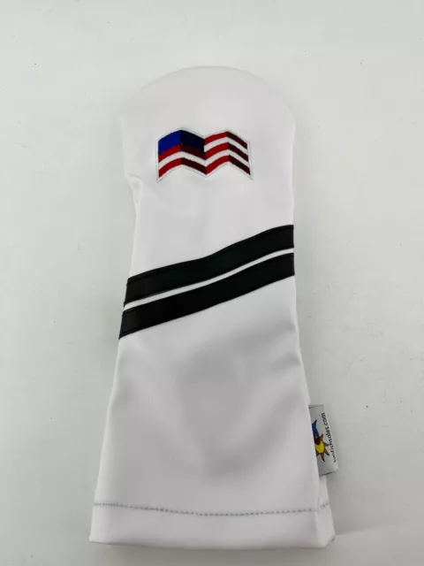 Sunfish Golf Driver Headcover USA Flag Logo Custom Dura Leather 022