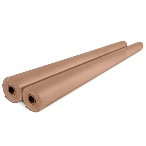 IDL Packaging 48" x 180 feet 2160 inches Brown Kraft Paper Roll 30 lbs Pack o...