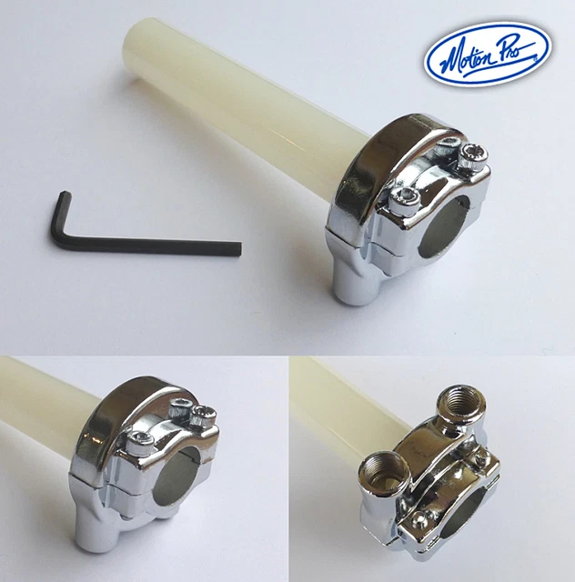 Poignée De Gaz Type Push & Pull Chromée Pour Carburateur Ou Rampe A Palonnier