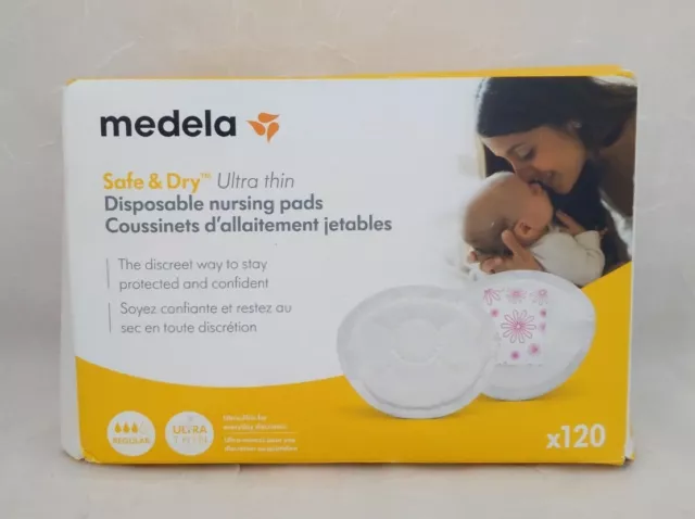 Serviettes de soins infirmiers jetables Medela sûres et sèches ultra minces - neuves - boîte endommagée