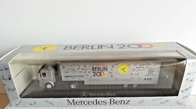 Camion Mercedes Benz SK Modèle Réduit Herpa échelle 1:87 (H0), En Plastique Avec Boîte D'origine - Parfait Pour Les Collectionneurs