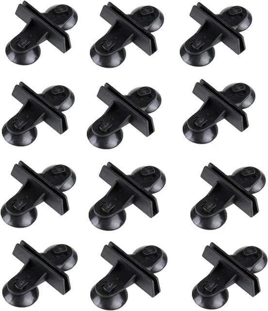 12 Pack Aquarium Divider, Suction Cup Black, Plastic Sheet Isolation Holder for