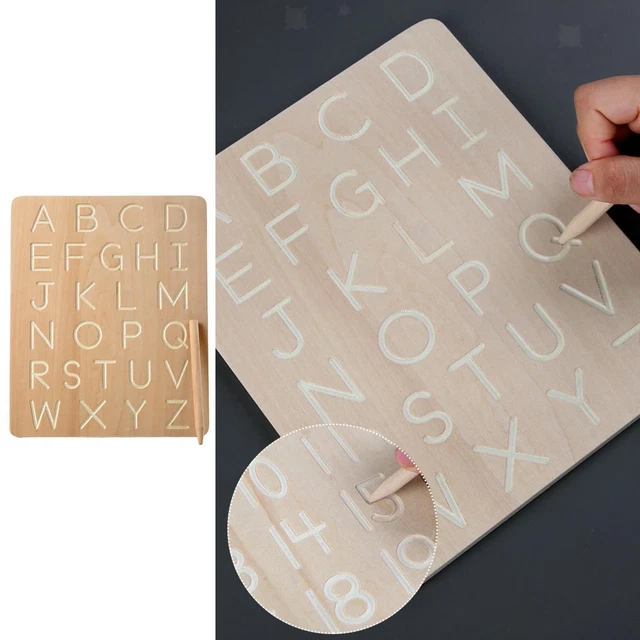Tableau Magnétique Alphabet 2-en-1 – Apprentissage Ludique Des Lettres Majuscules & Minuscules – Tablette éducative Montessori – Idéal Pour La Maison Ou L'école