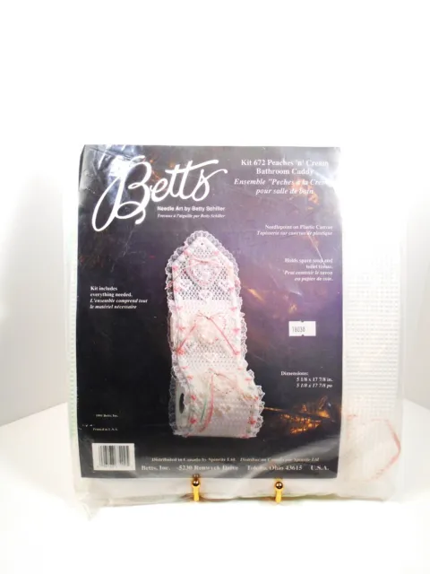 Nuevo Betts Needle Art de Betty Schiller Kit 672 melocotones 'n' Crema Baño Caddy