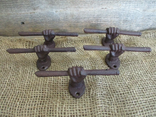 5 Rustic Hand And Stick Drawer Pulls Bin Handles Farmhouse Cupboard Bathroom