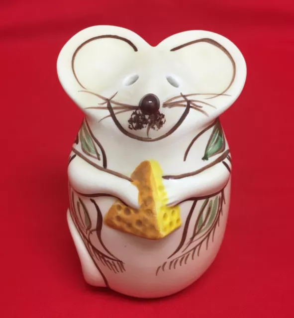 Los Angels California Pottery Ceramic Cheese Shaker Mouse Hand Painted  New