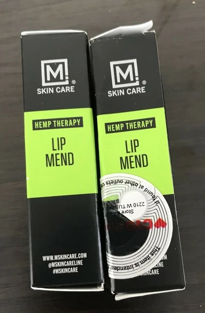 Lot of 2 M. Skin Care Hemp Therapy Lip Mend - 0.15oz Restores Moisture - NEW