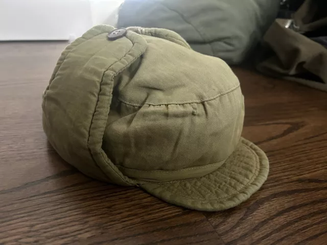 RARE Chinese Korean War Era Military Winter Padded Hat 58cm