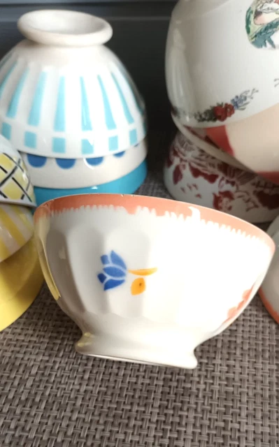 Bol Ancien Grand-Mère Sacavem - Hauteur 7,5 Cm, Céramique Multicolore - Occasion Avec Petites Imperfections