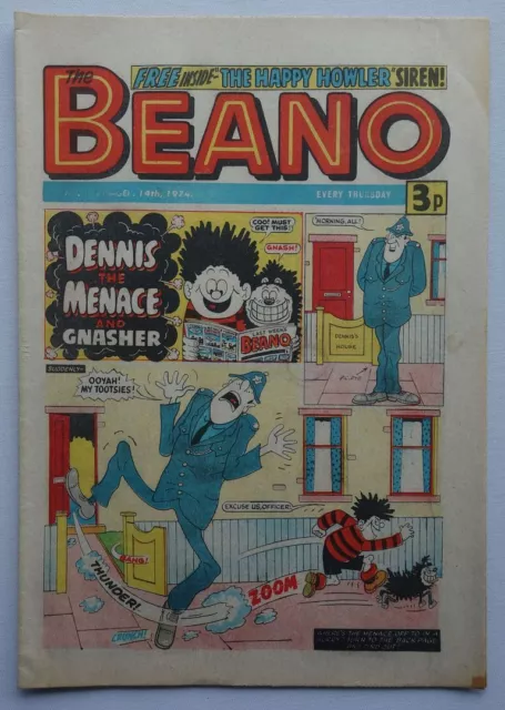 Beano comic #1678 - Sep 14 1974 First Dennis the Menace on front cover FN-