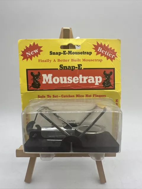 Snap- E Mouse / Mice Control Easy to Set Trap Reusable Traps Vintage