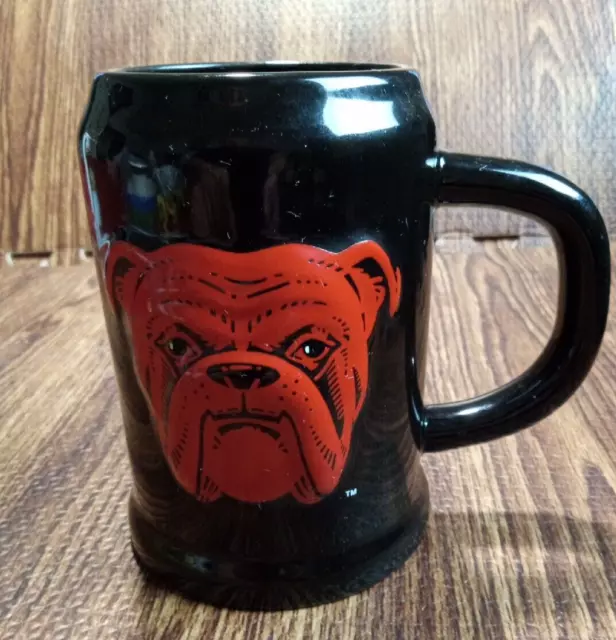 Vintage Red Dog Beer Mug 3D Logo 6" Tall Black