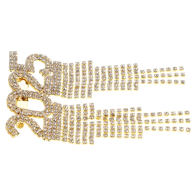 CHINESE 2025 BROOCH Pin with Tassels Rhinestones 2025 Number Lapel Pin ...