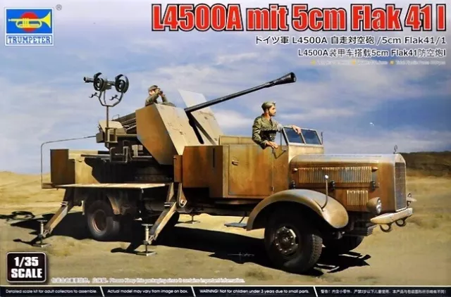 Trumpeter 09595  1:35th scale Mercedes-Benz L4500A with 5cm Flak 41 I