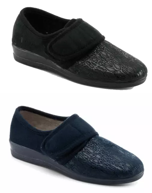 pantofole donna strappo invernali calde velcro regolabili antiscivolo flessibili
