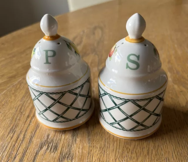 Villeroy & Boch Basket design Salt & Pepper Shakers Germany Retired 3.5in