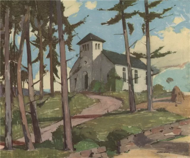ARGYLL & BUTE. Taynuilt Church. Scotland. By John G. Spence Smith 1952 print