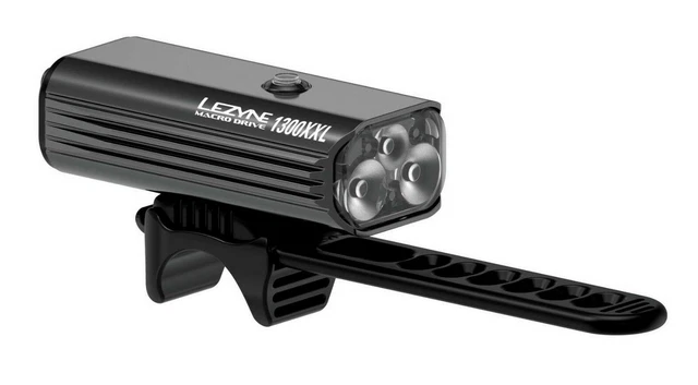 Lezyne Makro Drive 1300XXL LED Scheinwerfer Fahrrad Licht Geladen Set Schwarz