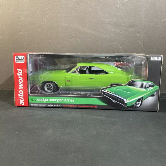 1970 Dodge Charger R/T Se Auto World American Muscle 1:18 New 1/1002 Die-Cast