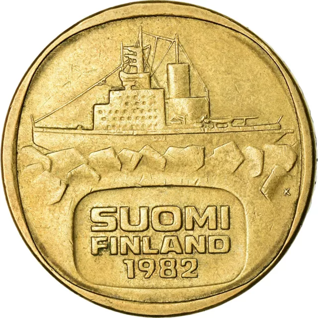 [#659291] Münze, Finnland, 5 Markkaa, 1982, SS+, Aluminum-Bronze, KM:57