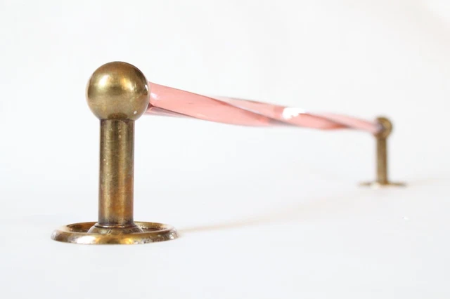 antique glass towel bar rod rack holder | vtg deco victorian kitchen towel bath