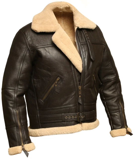 Veste Bombardier Chevignon En Cuir 100% - Taille XXL, Doublure Fourrure, Occasion Très Bon état