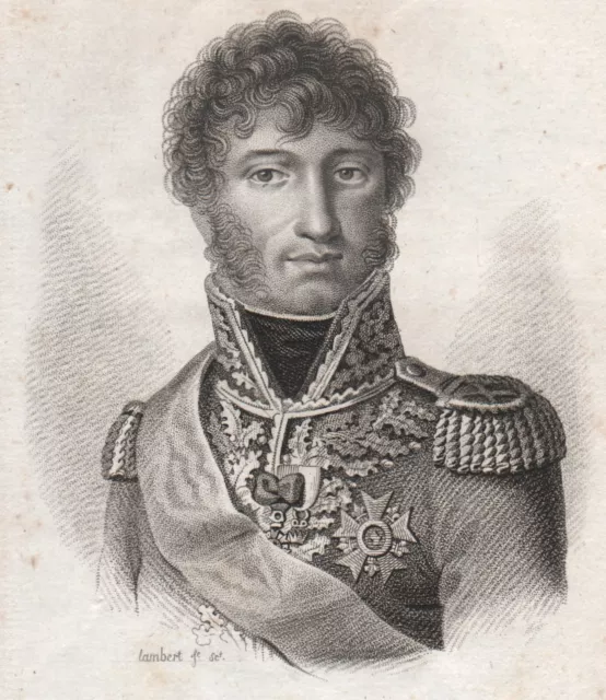 Portrait XIXe Maréchal Joachim Murat Napoléon Bonaparte Napoli Roi Naples 1818