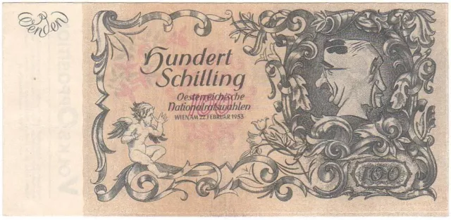 +++ Propagandanote  100 Schilling 1949 Rückseite senkrecht  XF +++