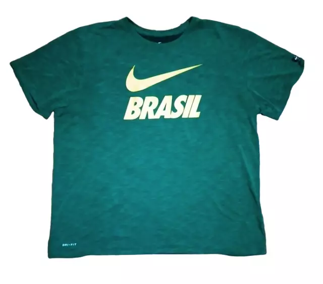 The NIKE TEE - Brasil / Brazil T-Shirt - Green 2XL