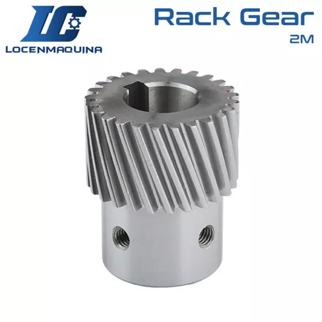 CNC Helical Left Hand Rack Gear Pinion 2M 25 30 Teeth 45 50 55 Height Durable